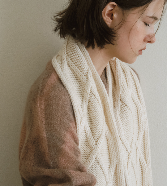 [Rockfish Weatherwear] DIAMOND CABLE SCARF (4colours)