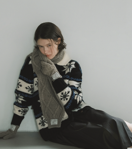 [Rockfish Weatherwear] DIAMOND CABLE SCARF (4colours)