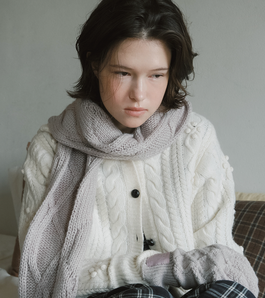 [Rockfish Weatherwear] DIAMOND CABLE SCARF (4colours)