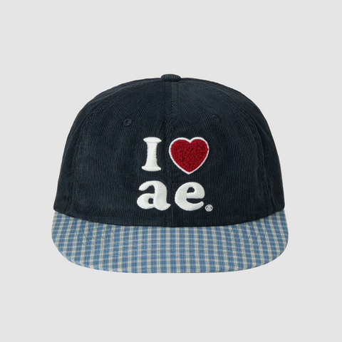 [aeae] CHECK BALL CAP [NAVY]