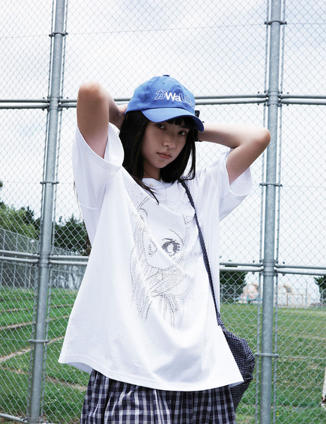 [WONDERVISITOR] Ascii Heesu Overfit T-shirt [White]