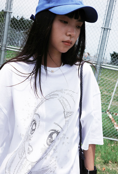 [WONDERVISITOR] Ascii Heesu Overfit T-shirt [White]