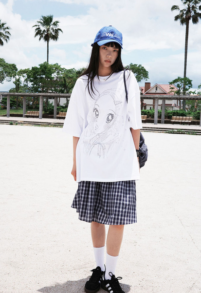 [WONDERVISITOR] Ascii Heesu Overfit T-shirt [White]