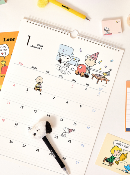 [Peanuts] 2026 Snoopy Wall Calendar