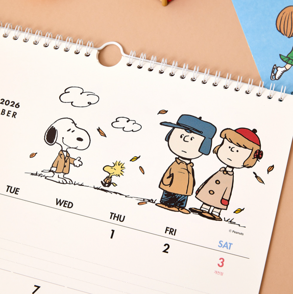 [Peanuts] 2026 Snoopy Wall Calendar