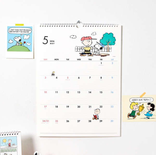 [Peanuts] 2026 Snoopy Wall Calendar