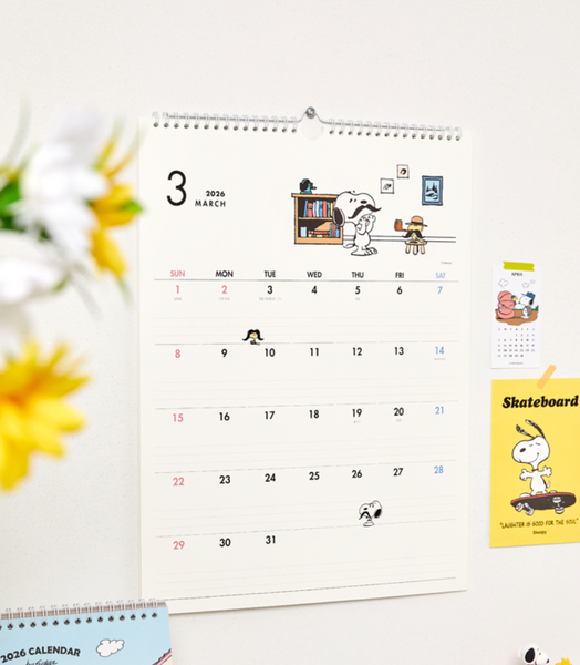 [Peanuts] 2026 Snoopy Wall Calendar