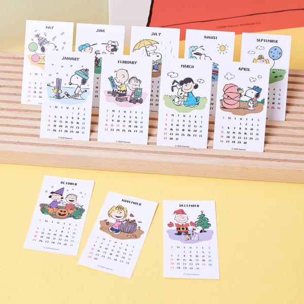 [Peanuts] 2026 Snoopy Sticker Calendar