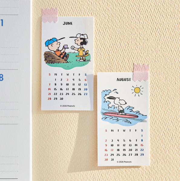 [Peanuts] 2026 Snoopy Sticker Calendar