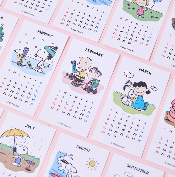 [Peanuts] 2026 Snoopy Sticker Calendar