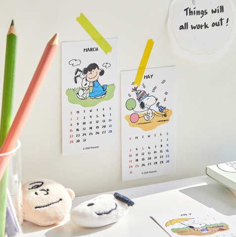 [Peanuts] 2026 Snoopy Sticker Calendar
