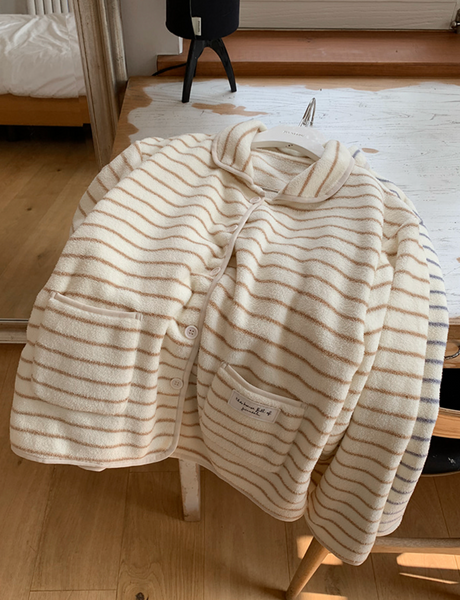 [Juuneedu] Jeu House Strip Sleep Jogger Pajama Set