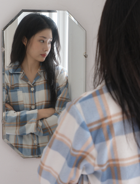 [Juuneedu] Jeu Pint Sleep Tartan Check Pajamas Set