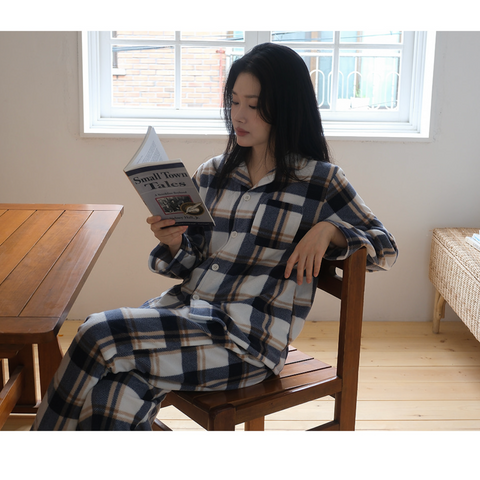 [Juuneedu] Jeu Pint Sleep Tartan Check Pajamas Set