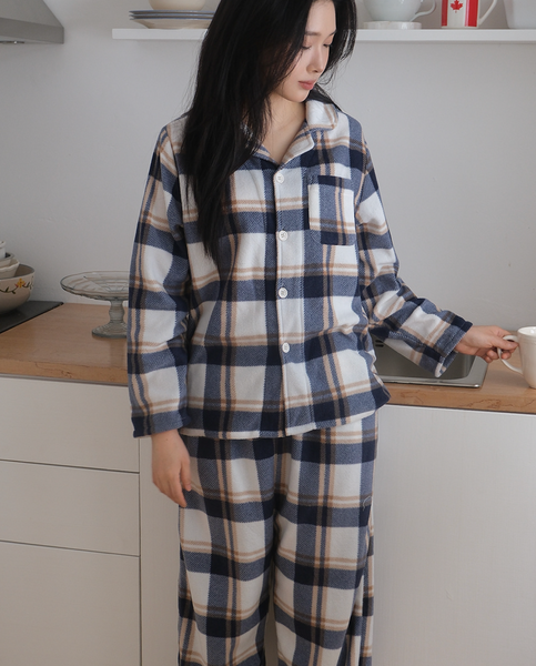[Juuneedu] Jeu Pint Sleep Tartan Check Pajamas Set