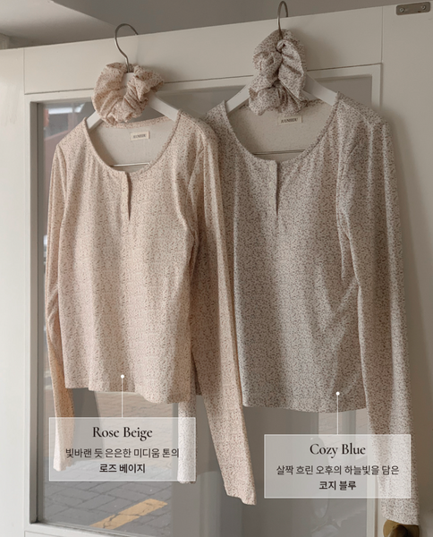 [Juuneedu] Jeu Flower Scrunchy Pajama Set