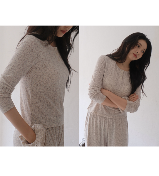 [Juuneedu] Jeu Flower Scrunchy Pajama Set