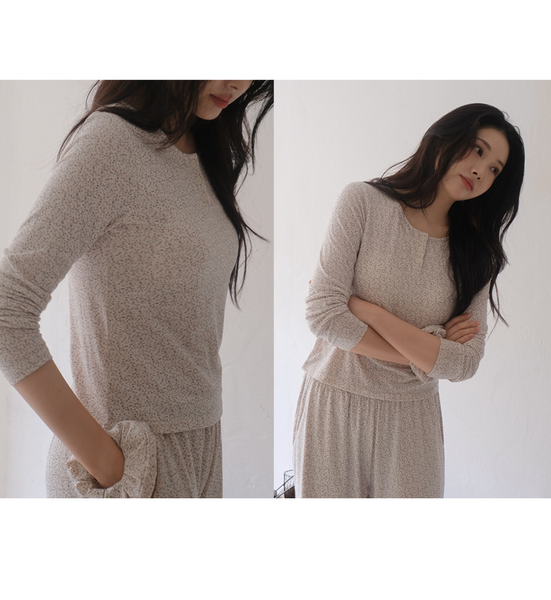 [Juuneedu] Jeu Flower Scrunchy Pajama Set