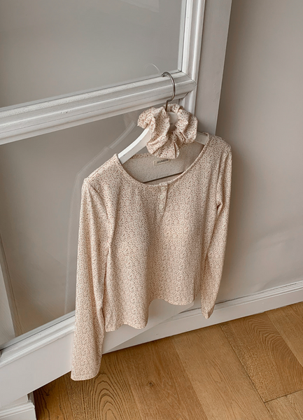 [Juuneedu] Jeu Flower Scrunchy Pajama Set