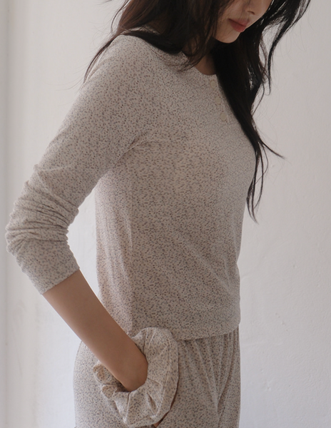 [Juuneedu] Jeu Flower Scrunchy Pajama Set