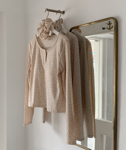 [Juuneedu] Jeu Flower Scrunchy Pajama Set