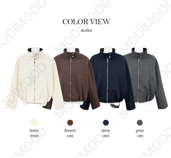 [MODIMOOD] Autumn Checkered Hem Pintuck Jumper