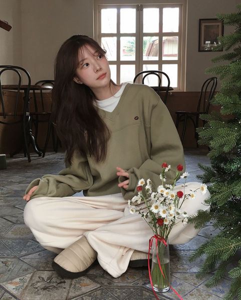 [SLOWAND] # SLOWMADE Premium PK Slit Sweatshirt