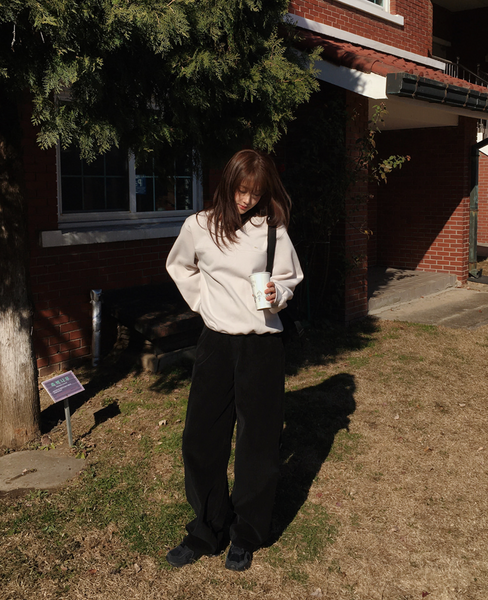 [SLOWAND] # SLOWMADE Premium PK Slit Sweatshirt