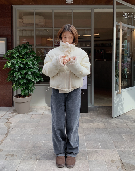 [SLOWAND] # SLOWMADE Light Warm Velvet Napping Straight Fit Denim Pants