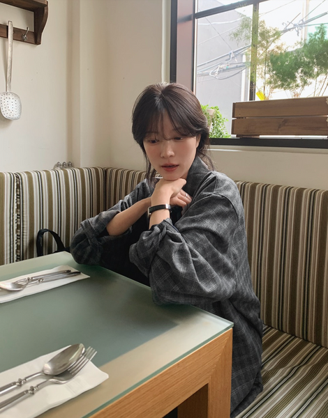 [SLOWAND] # SLOWMADE Deep Mood Fine Checkered Woolen Shirt