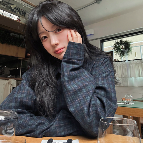 [SLOWAND] # SLOWMADE Deep Mood Fine Checkered Woolen Shirt