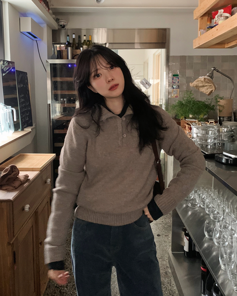 [SLOWAND] # SLOWMADE Deep Mood Fine Checkered Woolen Shirt