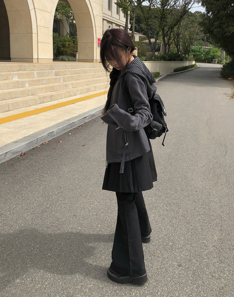 [MODIMOOD] Novin Colour Snap Hood Button T-Shirt