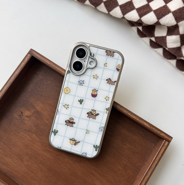 [second morning] Check Cow Boy MagSafe Silver Case