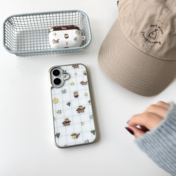 [second morning] Check Cow Boy MagSafe Silver Case