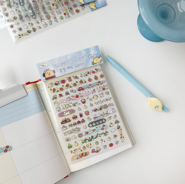 [second morning] Happy Happy Deco Sticker