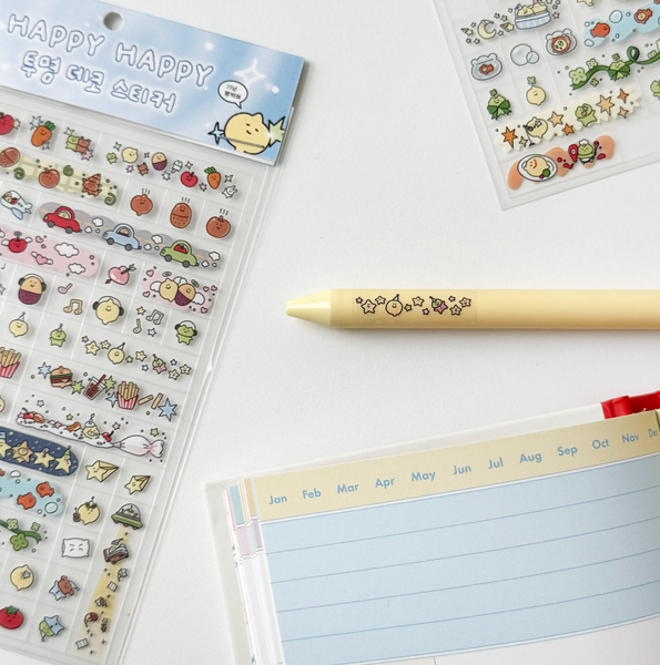 [second morning] Happy Happy Deco Sticker