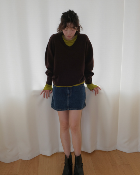 [FROM BEGINNING][MADE] Mercy Basic V-Neck Knitwear