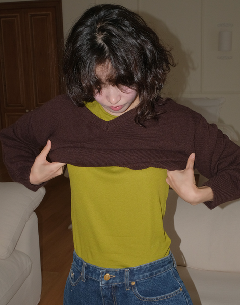 [FROM BEGINNING][MADE] Mercy Basic V-Neck Knitwear