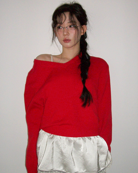 [FROM BEGINNING][MADE] Mercy Basic V-Neck Knitwear