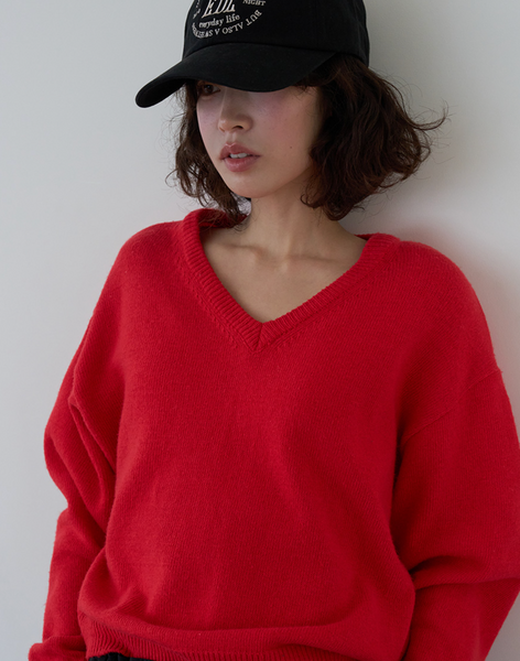 [FROM BEGINNING][MADE] Mercy Basic V-Neck Knitwear