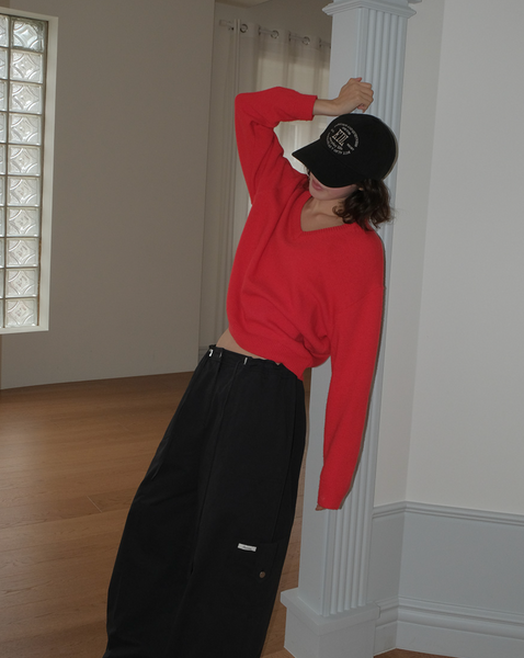 [FROM BEGINNING][MADE] Mercy Basic V-Neck Knitwear