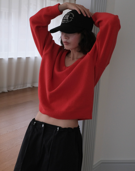 [FROM BEGINNING][MADE] Mercy Basic V-Neck Knitwear