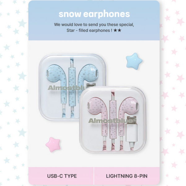 [AlmostBlue] SNOW EARPHONES (PRE-ORDER)