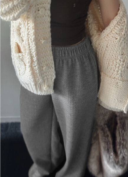 [SLOWAND] # SLOWMADE All Day Tantan Soft Knitwear Sweat Pants