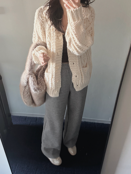 [SLOWAND] # SLOWMADE All Day Tantan Soft Knitwear Sweat Pants