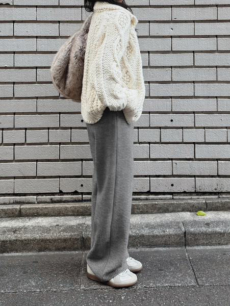 [SLOWAND] # SLOWMADE All Day Tantan Soft Knitwear Sweat Pants