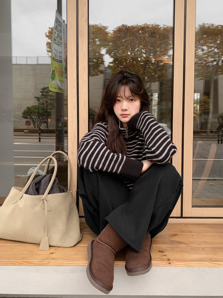 [SLOWAND] # SLOWMADE All Day Tantan Soft Knitwear Sweat Pants