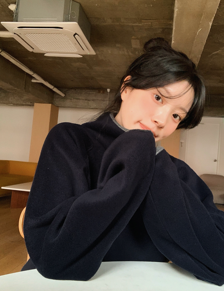 [SLOWAND] # SLOWMADE Memories Embroidery Coloring Fleece Semi-Zipup