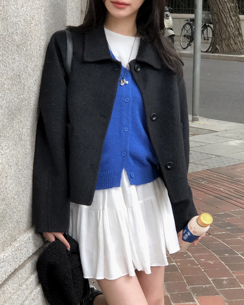 [SHOPPERLAND] Handmade Wool Short Coat